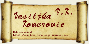 Vasiljka Komerović vizit kartica